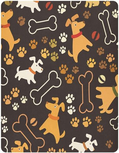 ATTX Fitted Crib Sheet Cute Cartoon Dog Paw Bone Baby Sheets for Standard Crib Toddler Mattress Cover, Soft Microfiber Breathable Mattress Cover,27" x 39" x 5" in Kuwait