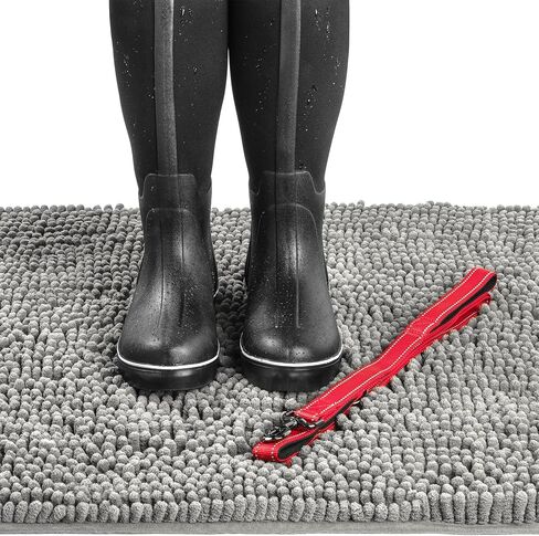 DogBuddy Dog Door Mat for Muddy Paws, Absorbent Microfiber Pet Rug, Waterproof Non-Slip Doormat, Washable Rugs for Dogs, Entryway Indoor Outdoor mat, Dog Supplies (XL, Shadow/Standard) in Kuwait