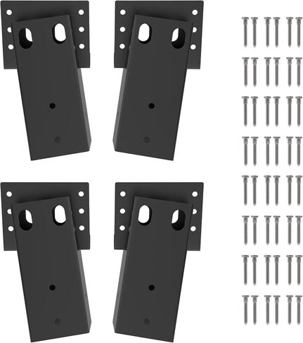 MIXXIDEA Metal Elevated Deer Blind Bracket Heavy Duty Steel Deer Stand Compound Angle Platform Brackets for Tree House, Deer Station, Swing Set, Observation Platform, 4 Pack in Kuwait