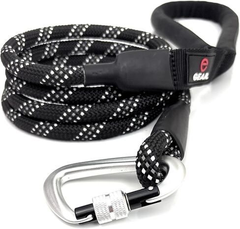 Enthusiast Gear Rope Dog Leash with Locking Carabiner for Large Medium Small Breeds and Puppy | Sturdy and Durable with Reflective Braiding for Walking, Running, Hiking or Training (6' Foot) in Kuwait