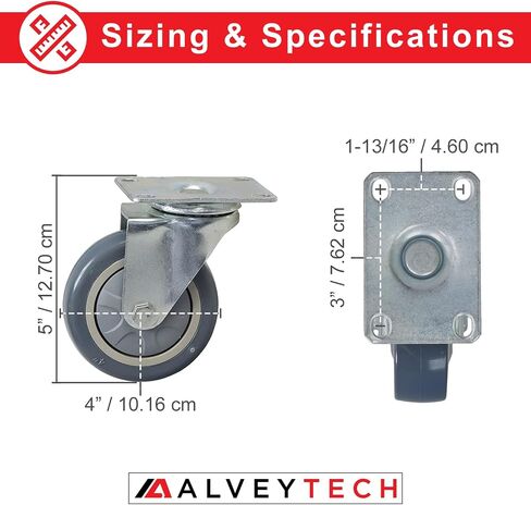 AlveyTech Front Caster Wheel Assembly for the Deluxe Hoverboard Go-Kart Attachment Kit in Kuwait