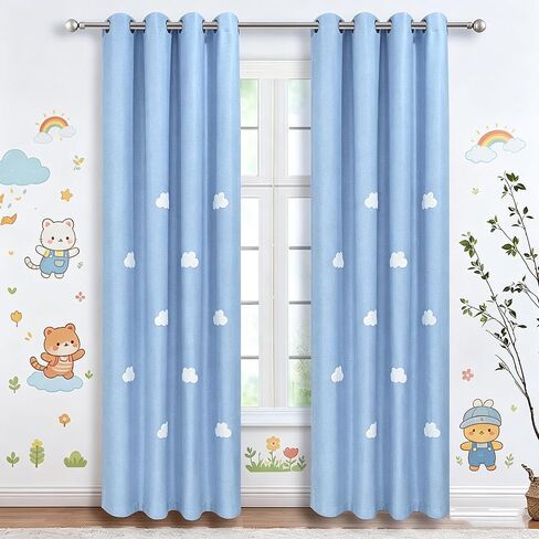 White 3D Cloud Sheer Curtains for Girls Bedroom Light Filtering Drape Cute Embossed Cloud Pom Pom Curtains Farmhouse Rod Pocket Elegant Embroidered Translucent Voile Window Treatment 1 Panel 39Wx84L in Kuwait