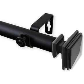 Rod Desyne Bedpost 1" OD 66-120 inch-Mahogany Single Curtain Rod Set, 66-120" in Kuwait