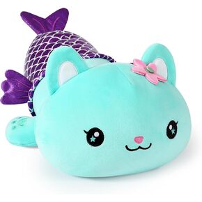 Onsoyours Cute Kitten Mermaid Plush Toy Stuffed Animal Kitty Soft Mermaid Cat Plush Pillow for Kids (Pink Cat Mermaid, 12") in Kuwait