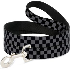 Buckle-Down Pet Leash - Checker Black/Gray - 6 Feet Long - 1" Wide in Kuwait