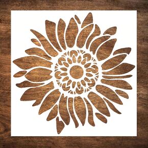 Large 12"x12" Fleur de lis Stencil for Painting on Wood, Canvas, Paper, Fabric, Walls and Furniture - Flower Stencil - Reusable DIY Art and Craft Stencils - Wall Stencil in Kuwait