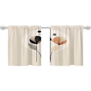Shrahala Wood Rustic Color Kitchen Valances Half Window Curtain, Beach On Weathererd Wood Kitchen Valance for Window Ink Printing Kitchen Valances Curtains for Kitchen Decoration 52x18 inch(2pcs) in Kuwait