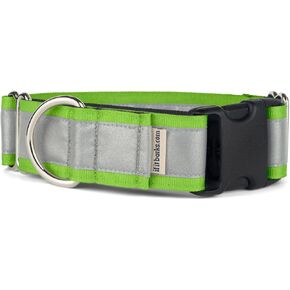If It Barks - 1.5" Reflective Martingale Collar for Dogs - Adjustable - Made in USA - Strong, Durable, and Comfy - Ideal for Training - Suitable for Most Breeds - Medium, Black in Kuwait