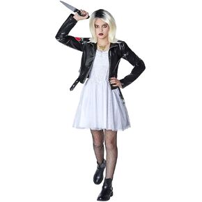 Spirit Halloween Bride of Chucky Kids Tiffany Costume | Officially Licensed | Couple Costume | Horror Cosplay in Kuwait