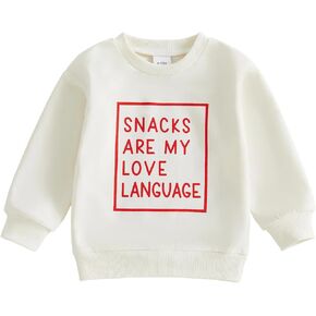 Doqcey عيد الحب طفل رضيع فتاة الملابس مضحك خطابات البلوز Crewneck كم طويل البلوز البلوز القمم in Kuwait