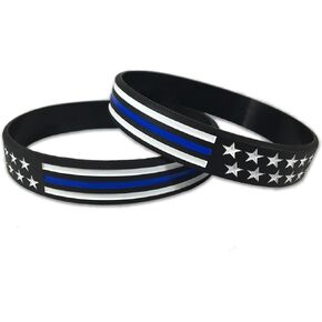 Thin Blue Line American Flag Bracelet in Kuwait