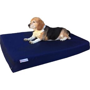 Dogbed4less XL Orthopedic Gel Cooling Memory Foam Dog Bed for Large Pet, Waterproof Liner and 1680 Nylon Brown External Cover, 47X29X4 Inches (Fit 48X30 Crate) in Kuwait