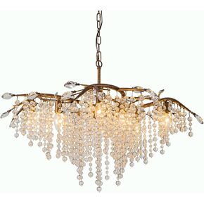 2 Tire Crystal Chandelier，Vintage Farmhouse Chandeliers for Dining Room Living Room Bedroom Entryway Foyer，Rustic 18-Light Dining Room Light Fixture (Chain Connector)… in Kuwait