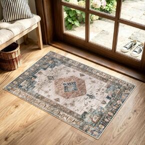 Collive Washable Indoor Door mat, Non Slip Retro Floor Mat 20" x 32" Doormat Quick Absorbent Entrance Rug Distressed Front Door Mat, Welcome Mats Entryway Rug Doormats for Kitchen Home Patio in Kuwait