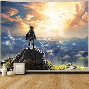 kampdream Anime Video Game Tapestry, Sky and Mountain Landscape Tapestries for Boys Man Bedroom Living Room 36×48 inch in Kuwait