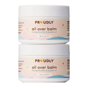 PROUDLY All Over Balm by Gabrielle Union & Dwyane Wade, Helps Relieve Cradle Cap & Eczema, for Black & Brown Babies, Dry, Sensitive Skin, Frangrance Free, 2-Pack (2 oz each) in Kuwait