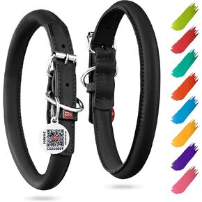 WAUDOG Ultra Soft Rolled Leather Collar - Soft Padded for Small, Medium, and Large Dogs - Puppy Collar for Male and Female Dogs in Kuwait