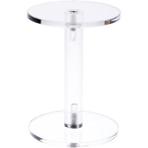 Plymor Clear Acrylic Round Barbell Pedestal Display Riser, 9.5" H x 6" D (1/4" thick) in Kuwait