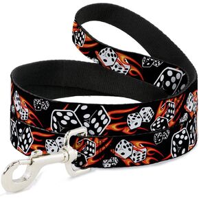 Dog Leash Flaming Dice 6 Feet Long 0.5 Inch Wide in Kuwait