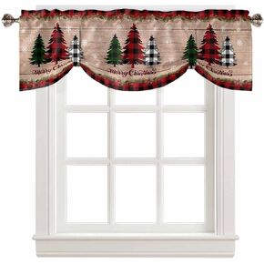 Coffee Theme Tie Up Window Valances Kitchen Curtain Curtains Drapery for Living Room Bedroom Bathroom Washable Small Farmhouse Style Available Window Valences Topper for Cafe, 54x18inch in Kuwait