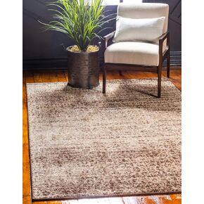 Unique Loom Autumn Collection Modern Contemporary Casual Abstract Area Rug (Terracotta/ Beige Rustic, 9 x 12 ft Rectangular) in Kuwait