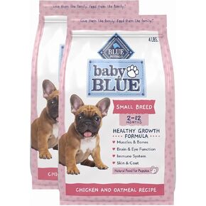Blue Buffalo Baby BLUE Healthy Growth Formula Natural Small Breed Puppy Dry Dog Food, Chicken and Oatmeal Rice Recipe 4-lb in Kuwait