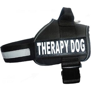 Therapy Dog Harness Service Working Vest Jacket Removable Patches,Purchase Comes with 2 Therapy Dog Reflective pathces. Please Measure Dog Before Ordering. (Girth 24-31", Purple) in Kuwait