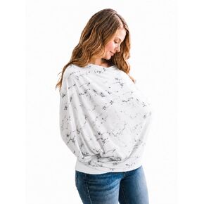 Baby Car Seat Cover Canopy and Nursing Cover Multi-Use Stretchy 5 in 1 Gift "Marble Gray" by Copper Pearl in Kuwait
