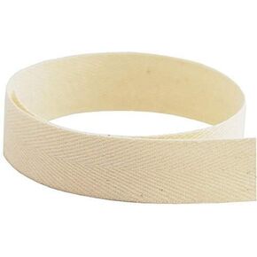USA Made Ribbon Factory 3/8" White Cotton Twill Tape - 50 Yards - Soft & Light Weight - (Multiple Widths Available) in Kuwait