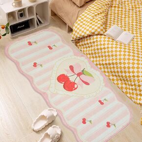 USTIDE Kids Runner Rug, Pink Oval Girls Pink Carpet Super Fluffy and Washable Throw Mat Castle Cartoon Floor Carpet Cute Bedside Rug for Nursery Playroom Bedroom Decor (Oval Runner,32"x63") in Kuwait