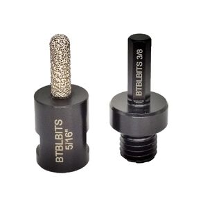 Diamond Mortar Raking Bit 5/16" x 4" Mortar Router Bits with 5/8-11 Thread Plus 3/8" Hex Shank Adapter for Mortar Raking Tuck Pointing Granite Marble Concrete Brick Stone Removal in Kuwait