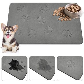 Drydiet 16 x 24 Inch Stone Pet Feeding Mat Diatomaceous Earth Absorbent Non Slip Cat Dog Mat for Food and Water Large Quick Drying Easy to Clean Dog Placemat for Floors Bowl Dish in Kuwait
