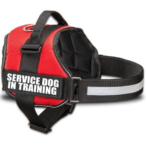 Industrial Puppy Service Dog In Training Vest With Hook and Loop Straps and Handle - Harnesses In Sizes From XXS to XXL - Service Dog Vest Harness Features Reflective Patch and Comfortable Mesh Design in Kuwait