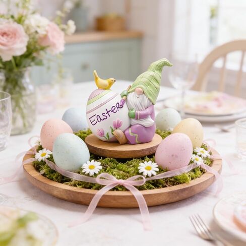 Newman House Studio Easter Decorations Family Bunny Figurines Spring-Decor - Resin Sitting Bunny Mom with Kids Tabletop Decorations for Home Farmhouse 3.5 * 1.5 * 4.5 inch in Kuwait