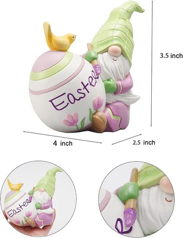 Newman House Studio Easter Decorations Family Bunny Figurines Spring-Decor - Resin Sitting Bunny Mom with Kids Tabletop Decorations for Home Farmhouse 3.5 * 1.5 * 4.5 inch in Kuwait