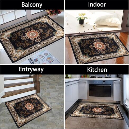 Indoor Doormat Front Door Rug, 32"x 48"Super Absorbent Durable Non Slip Floor Door Mat, Inside Dirt Trapper Machine Washable Rug for Entryway, Kitchen, Outdoor and More (Navy Blue) in Kuwait