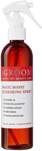 iGroom Magic Boost Dog Scissoring Spray, Luxury Pet Beauty Care, Adds Volume, Restores Natural Body, Made in USA, 8 oz in Kuwait