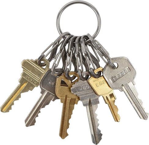 Nite Ize KRGA-A1-R3 Key Ring with 5 MicroLock Carabiners, Small, Assorted Aluminum Locking in Kuwait