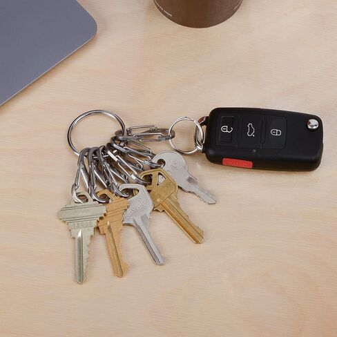Nite Ize KRGA-A1-R3 Key Ring with 5 MicroLock Carabiners, Small, Assorted Aluminum Locking in Kuwait