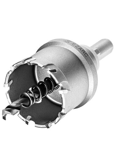 EZARC Carbide Hole Cutter for Thick Metal, Deep Cut Hole Saw for Stainless Steel, Metal Pipes and Hard Material, CHS-25M 7/8" 22mm in Kuwait