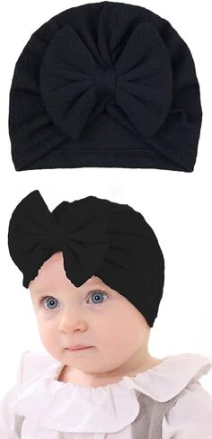 LDDCX Newborn Hospital Hats Beanie Knit Hat Baby Infant Bows Turban Cap.(MZ13) in Kuwait