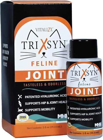 TRIXSYN Feline - يخفف الانزعاج بشكل طبيعي، ويعزز صحة المفاصل، ويدعم الحركة ووظيفة الغضروف للقطط - تركيبة سائلة MHB3 Hylauronan الحاصلة على براءة اختراع in Kuwait