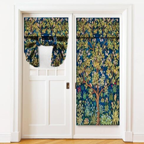 Door Curtains for Door Windows,Rustic Moose Bear Cabin Door Window Curtains for French Glass Door,Forest Country Style Lodge Small Window Curtains 26 x 40 inch in Kuwait