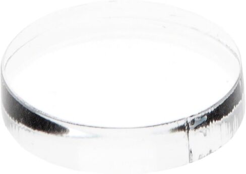 Plymor Clear Acrylic Round Standard-Edge Display Base, 6" W x 6" D x 0.375" H in Kuwait