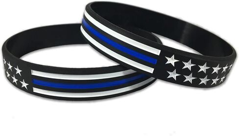 Thin Blue Line American Flag Bracelet in Kuwait