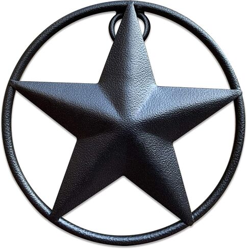 Dark Bronze Barn Star – Metal Stars for Outside, Texas Star Metal Wall Décor for House, Iron Rustic Vintage Decoration, Western Country Home Farmhouse Wall Art Outdoor Decorations (18") in Kuwait