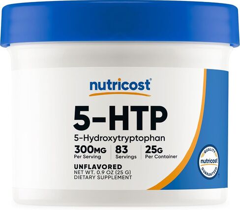 Nutricost 5-HTP Powder 25 Grams (300mg Per Serving) - Gluten Free & Non-GMO, Pure 5-htp in Kuwait