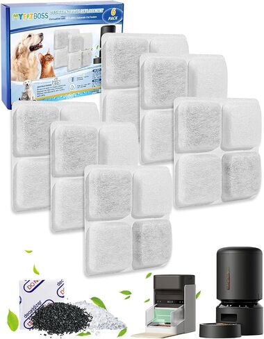 MyfatBOSS 8 Pack Pet Food Desiccant Bag Compatible with Petlibro Automatic Cat Dog Feeders, PLAF001,PLAF002,PLAF101,PLAF005,PLAF006，Upgrade Packets Keep Pet Food Dry and Fresh in Kuwait