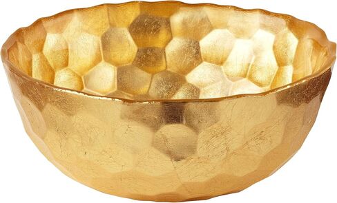 Elegance Odessa Gold Glass Bowl, 6-Inch in Kuwait