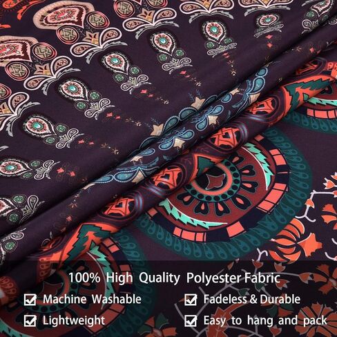 Lyacmy Bohemian Mandala Tapestry Hippie Tapestries Psychedelic Peacock Boho Tapestry Wall Hanging for Bedroom (36.02 x 48.03 inches) in Kuwait